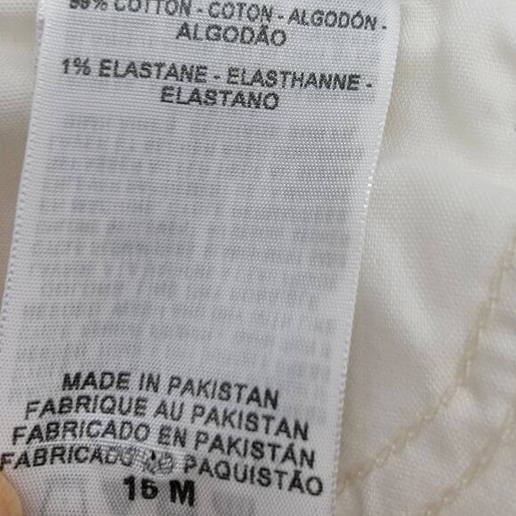 LEVI'S White Flare Ultra Low Rise Stretch Denim Jeans - Size 15 Medium - Picture 9 of 9